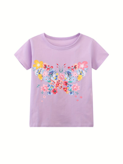 3pcs 100% Cotton Cartoon Graphic Short Sleeve T-shirt Set Summer Clothes Gift Party