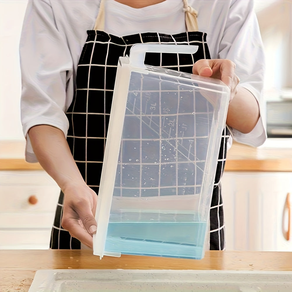 4pcs Set Transparent Refrigerator Food Storage Containers with Handles, Lids, and Rack Basket - Valentine's Day Gift Holiday Present Guide