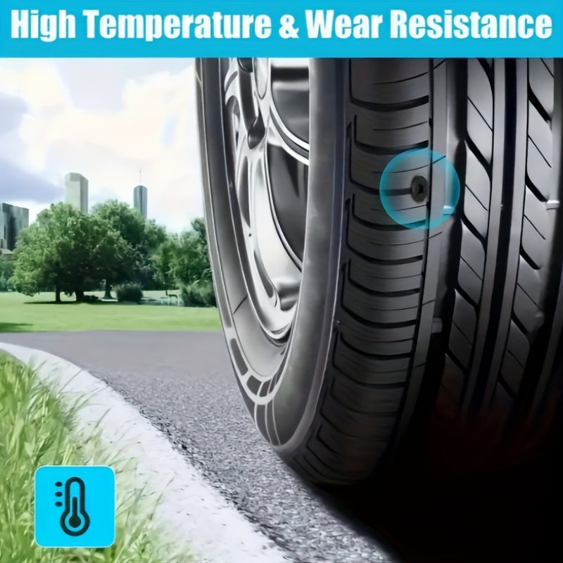 25-in-1 Emergency Tire Repair Kit with Screwdriver, Tire Repair Glue, Self-Tapping Screws, Repair Plugs & Portable Storage Bag - No-Tools Tire Repair System for Cars, Trucks, Motorcycles - Includes Tire Pressure Gauge, Tire P