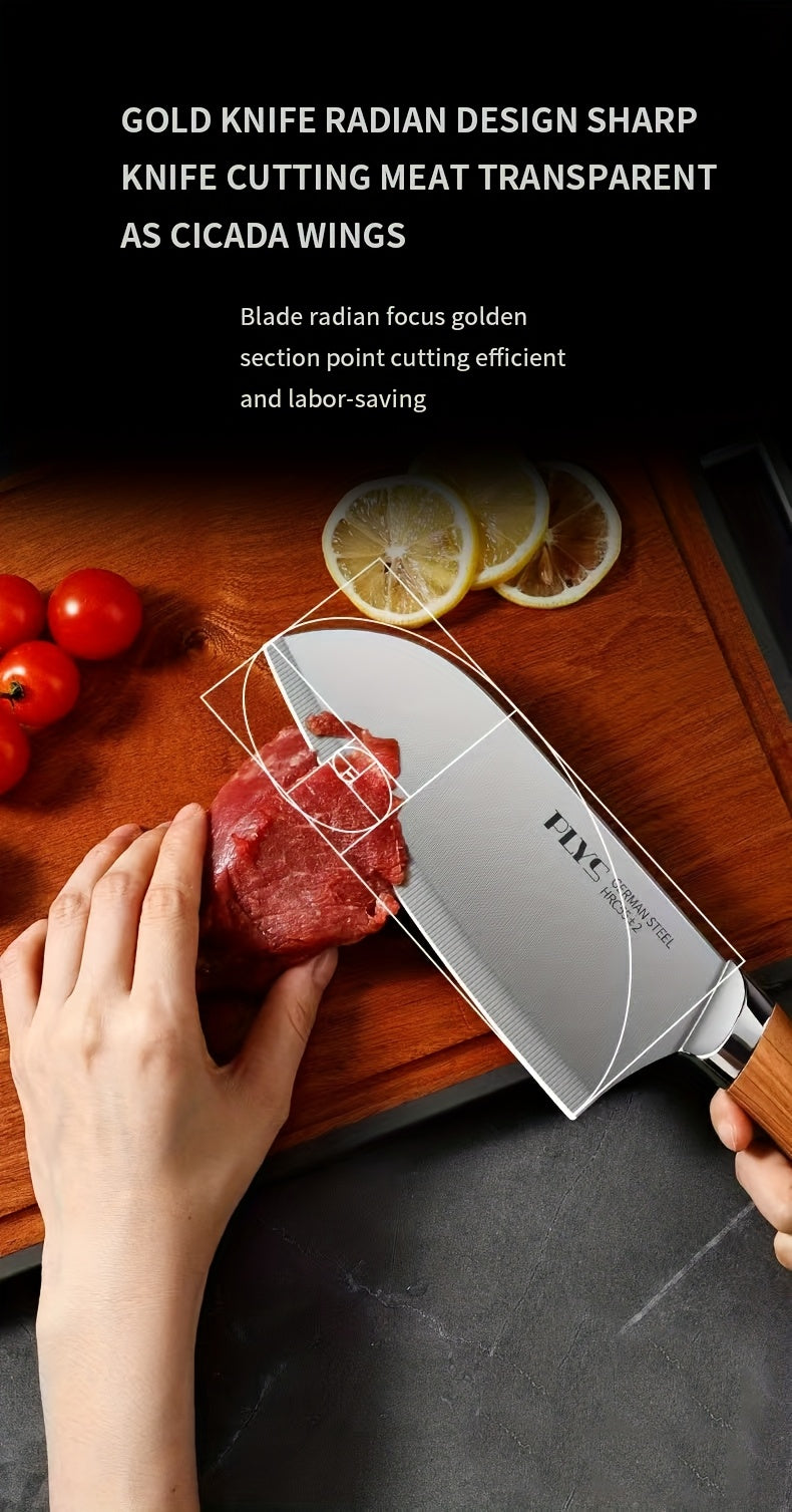 High Quality Stainless Steel Knife Kitchen Utensil Set, Multifunctional Chef Knife, Fruit Knife, Japanese Chef Knife, Meat Cutting Knife, Bread Knife, Cooking Chef Knife Set, Suitable for Restaurants, Family Travel, Outdoor C