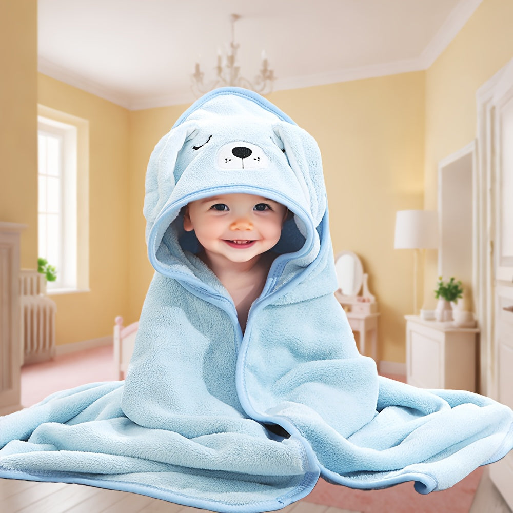 Baby Bath Towel, Swimming Hooded Cape, Cute Kids Beach Bag, Coral Fleece Quick-Dry Towel, Baby Beach Towel, All-Season Use