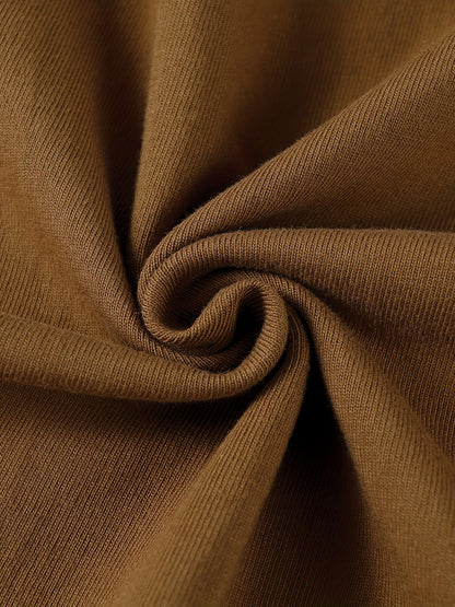 T-shirt infantil de cor sólida, blusa casual de manga curta, t-shirt infantil para o verão.