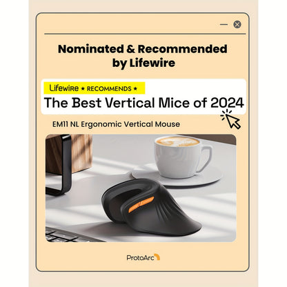 Ergonomic Vertical Mouse, BT Rechargeable Mouse Wireless, Ergo Mouse With 3 Multi-Device For PC/Notebook/Laptop, 2.4GHz Optical Mouse For Windows, Mac OS