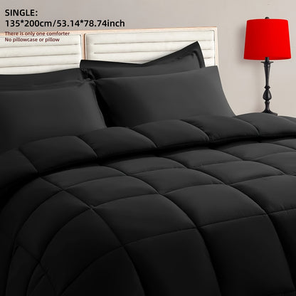 Cozy French-Style Plaid Quilted Comforter - Soft, Warm & Machine Washable for All Seasons