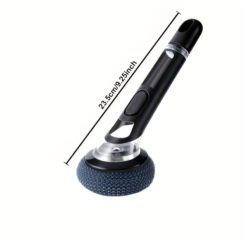 7pcs Set Multi-Functional Kitchen Dish Brush with 6 Balls and Soap Dispenser, Non-Electric Long Handle Scrubber for Pots, Bowls, and Utensils, Easy-to-Use Design, Convenient Refillable, Efficient Cleaning