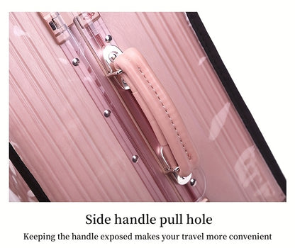 3pcs Luggage Protective Covers, Check-in Shockproof Thick PVC Transparent Dustproof Covers for 50.8cm+60.96cm+71.12cm Suitcases, Waterproof &amp; Durable