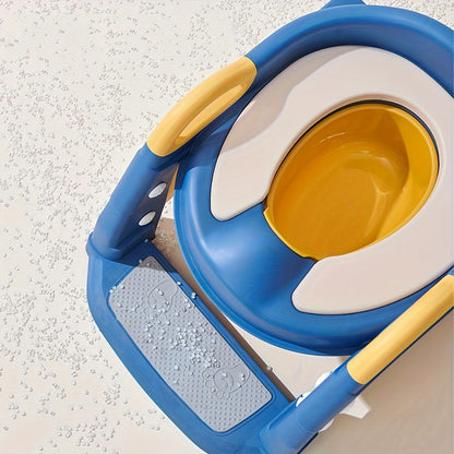 Assento de treino para desfralde, cadeira de bacio ajustável com escada resistente e antiderrapante, pegas e protetor contra salpicos.