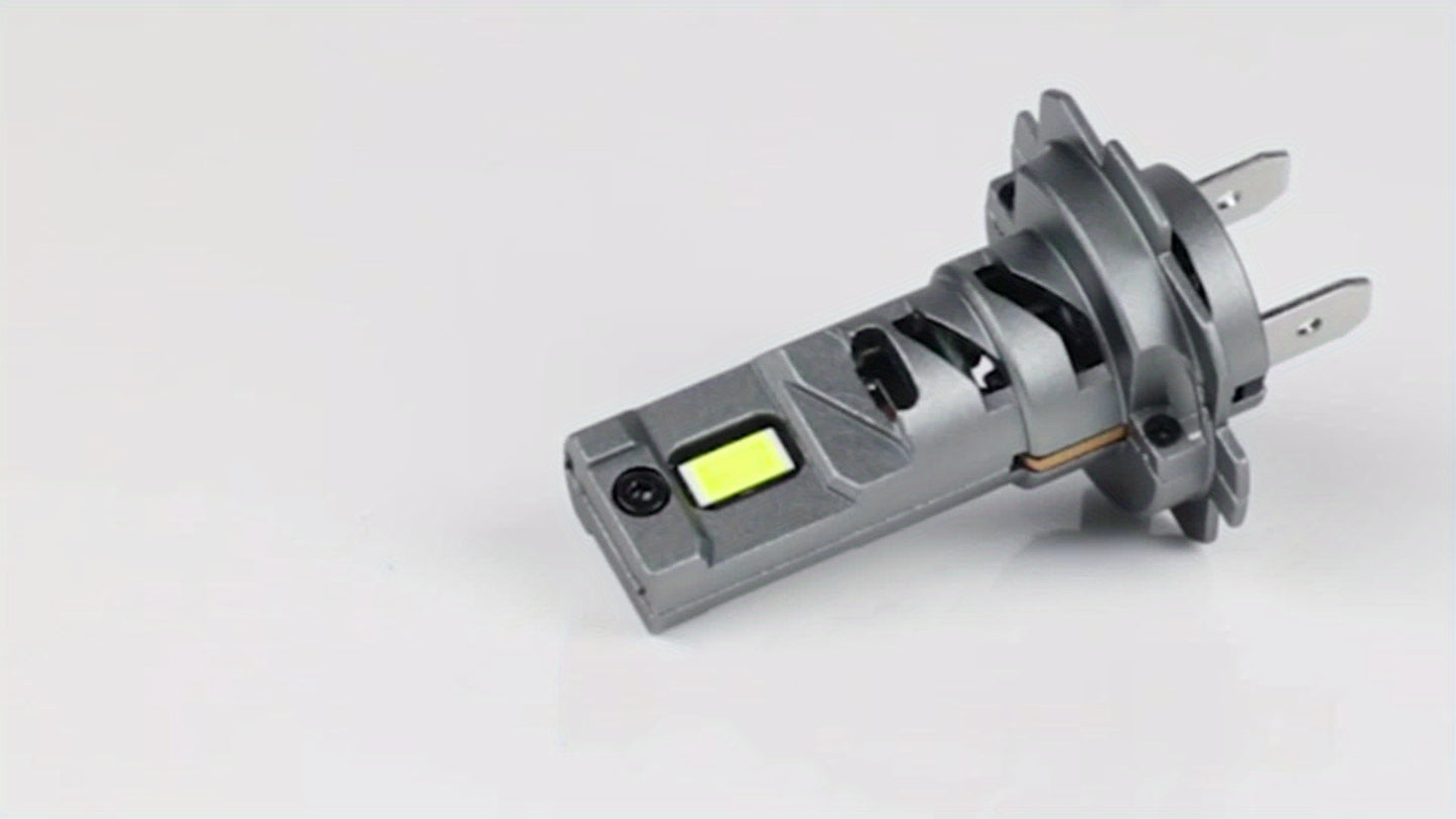 S&D H7 LED Headlight - High Power, High Lumen, Dual Copper Tube, Strong Heat Dissipation, Decoding, with Fan, Plug-and-Play, for Motor Vehicles, 36V or Below, No Battery Required, Vehicle Lighting Upgrade, Sleek Design, Durab