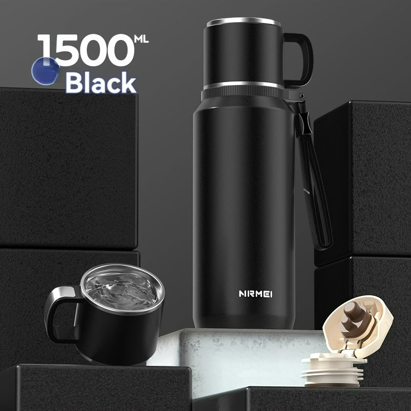 Explore The Insulated Cup, NMREI Stainless Steel Insulated Cup with Lid And Handle, One-Click Opening, Suitable for Outdoor, Camping, Car