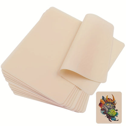 5pcs Blank Tattoo Practice Skin, Double Sides Microblading Practice Skin For Tattoo, Eyebrow, Lips Tattoo Kit Tattoo Supplies For Beginner & Experienced Tattoo Artist