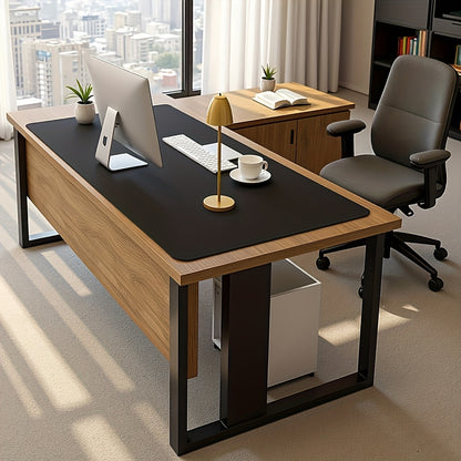 1 PU Leather Desk Pad Large Non-slip and Wear-resistant Office Desktop Protective Pad Easy to Clean Multi-functional Writing Pad Mouse Pad Essential for Home and Office Available in Black, Brown and Gray, Home Workspace, Writ