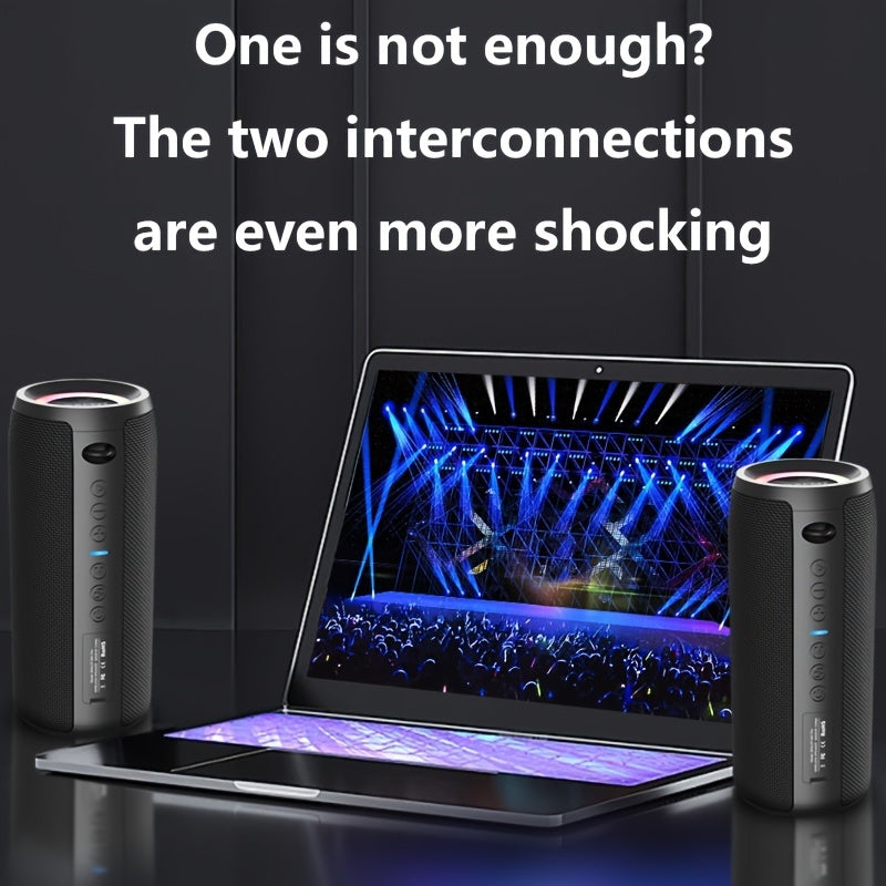 ZEALOT S51 Pro 40W Wireless Speakers - 16Hrs Playtime, Dual Pairing, Booming Bass, Waterproof IPX5, Portable with Handle, USB-C Charging, 7.2 Surround Sound, 40W Power, for Home, Car, Camping, Travel - Ideal Christmas Gift