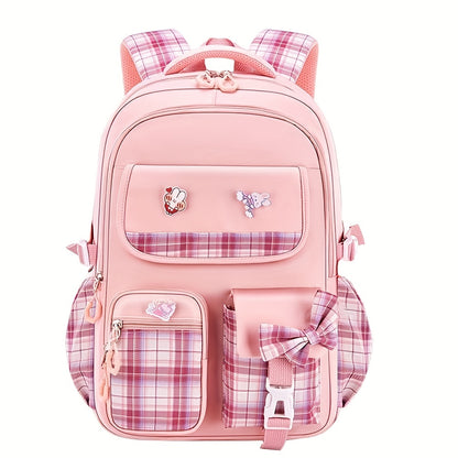 Bow Tie Lady Pink INS Backpacks for Girls Backpack School Bookbag for Teenage Cute Book Bag, Buy Backpack