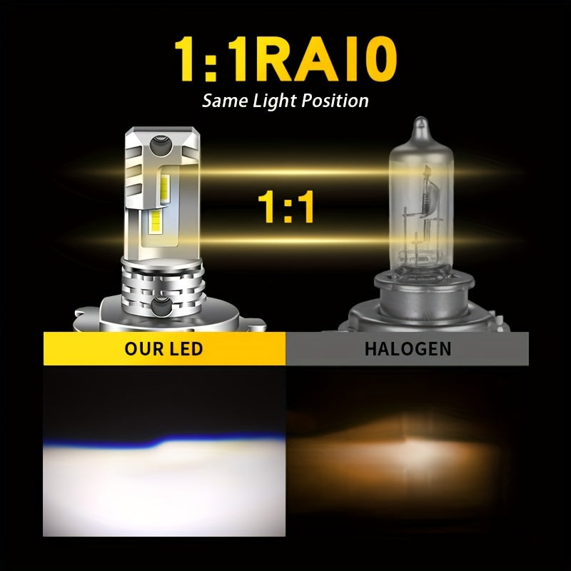 2pcs H4 9003 LED Headlight Bulb CSP Fanless With Canbus High & Low Beam For Audi For Honda For Toyota H4 LED Headlamp For Car Motorcycle HS1 White 12v