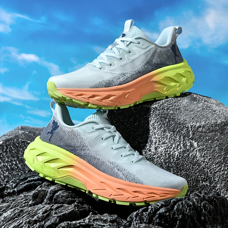 Unisex High-Performance Sports Shoes, on Large Sizes, MD Soft Sole, Breathable Knitted Mesh Upper, Flexible Fabric Lining, Trendy Design, Lightweight Body, All-Season Wear, Elegant Sneakers For Women, Chunky High Cut Sneaker,