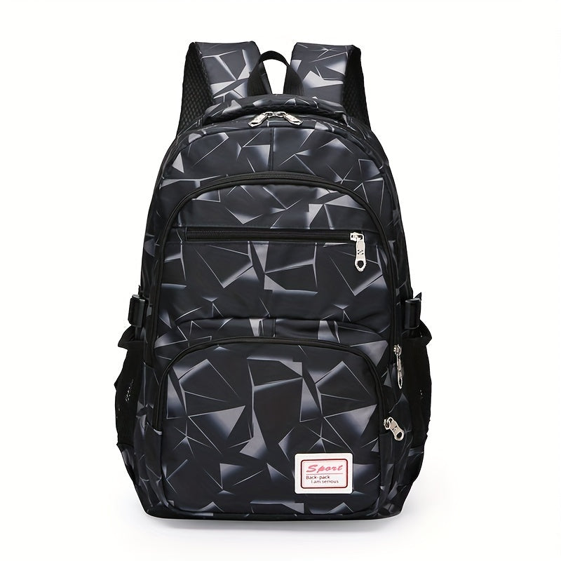 Colorblock Backpack, Casual Design Schoolbag For Travel And School Use, Large Capacity Bag