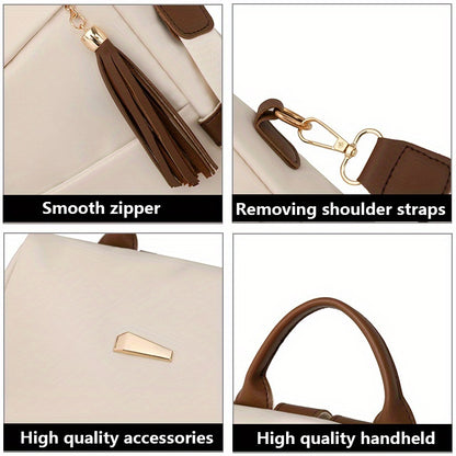 Ant King Anti-Theft Design Men'S & Women'S Backpack - Stylish Travel & Commuter Bag with Multiple Compartments, Brown & Beige Options, Durable Fabric, Secure Zipper Closure for Everyday Use, Commuter Bag, Secure Zipper Closur