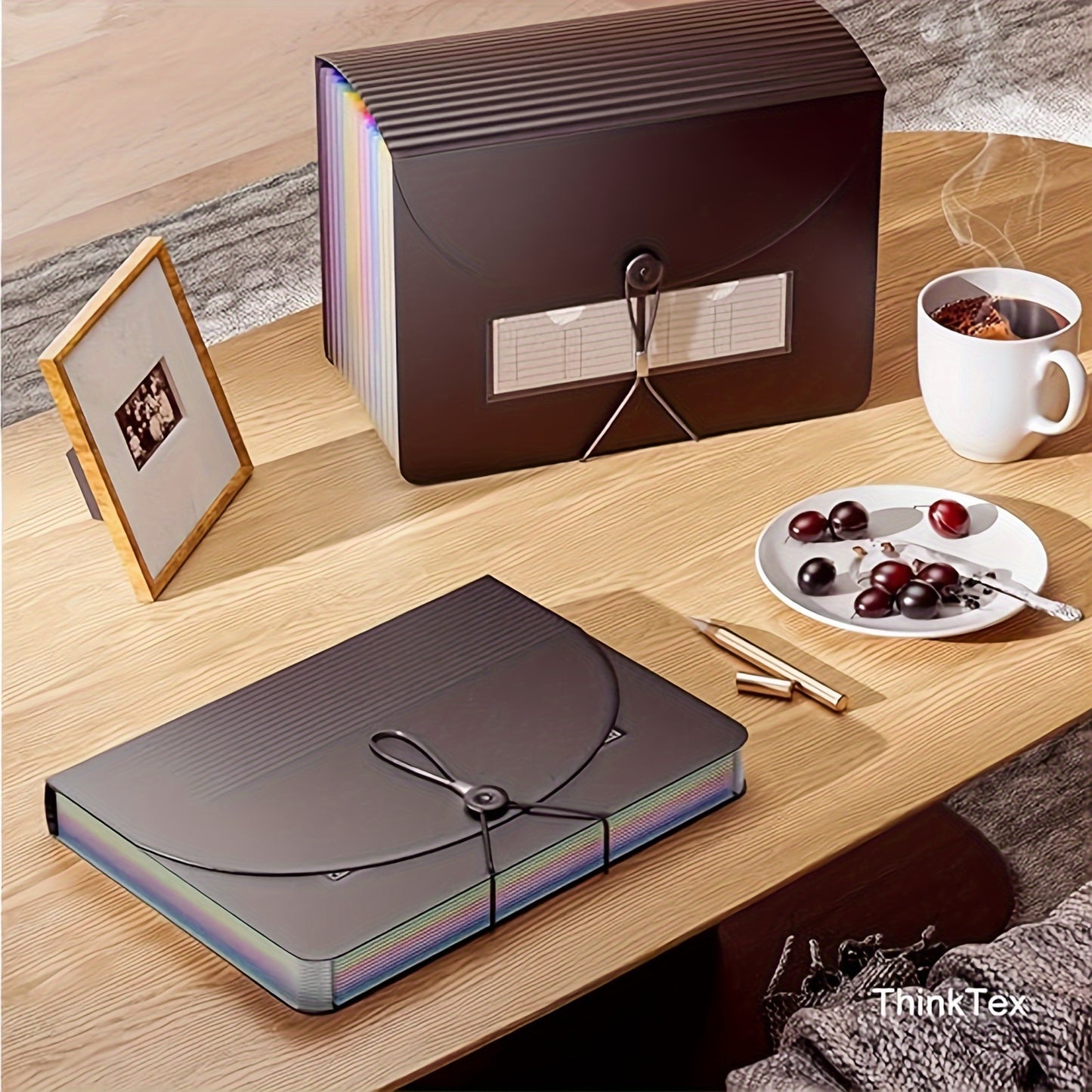 1pc 25 Pockets File Folder Organizer, Expandable Plastic Filing Box, Paper/Document/Receipt Organizer Folders (A4/Letter Size) Art Supplies Folder Multi-Purpose Standing Folder for Office School Home