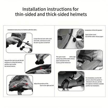 Motorcycle Wireless Helmet Headset Hands-free Call Kit Stereo Anti-interference Music Player Speaker