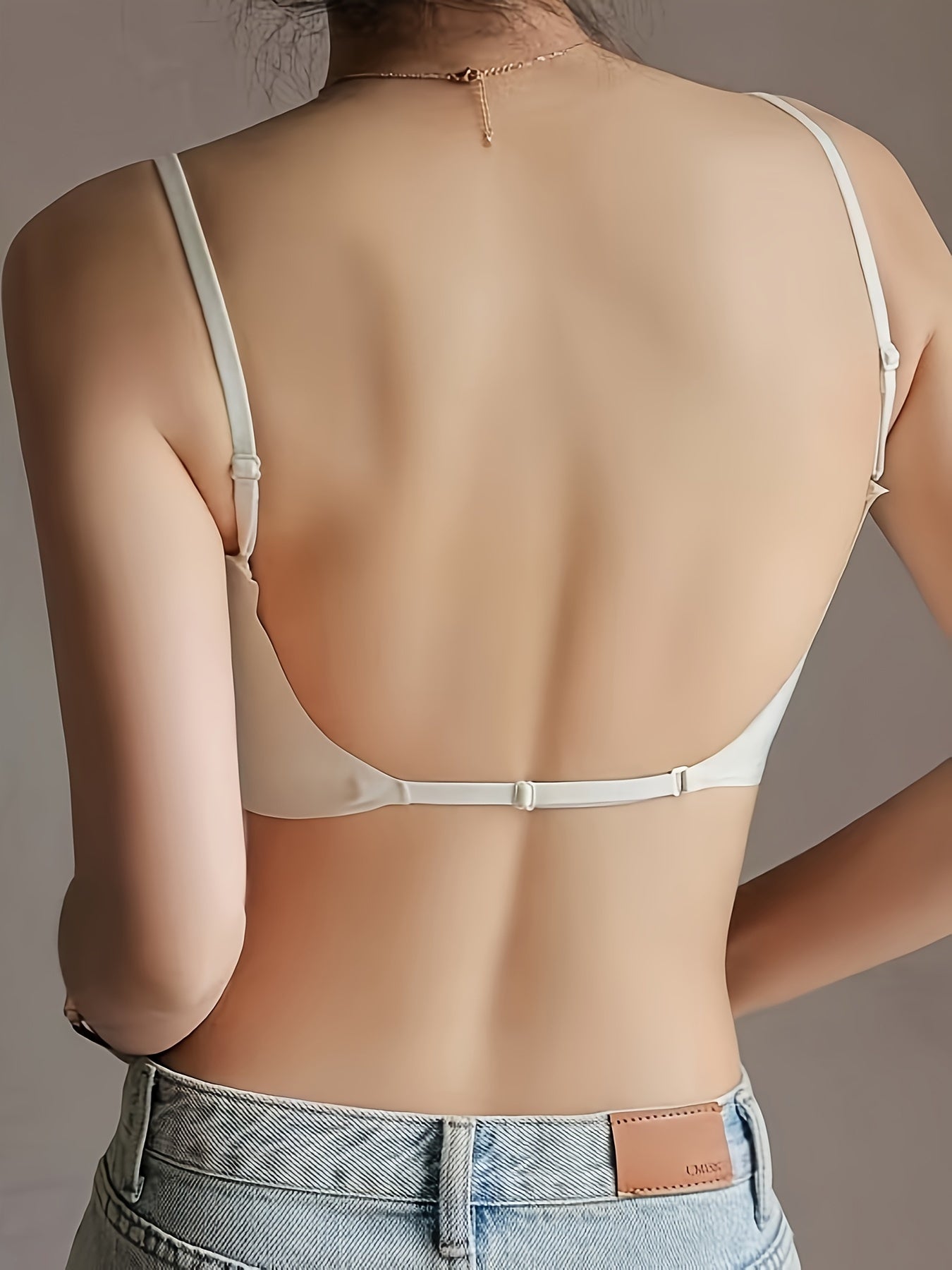 2pcs Seamless U-Backless Sports Bra Set, Breathable Comfortable Crop Top With Adjustable Straps For Yoga And Fitness