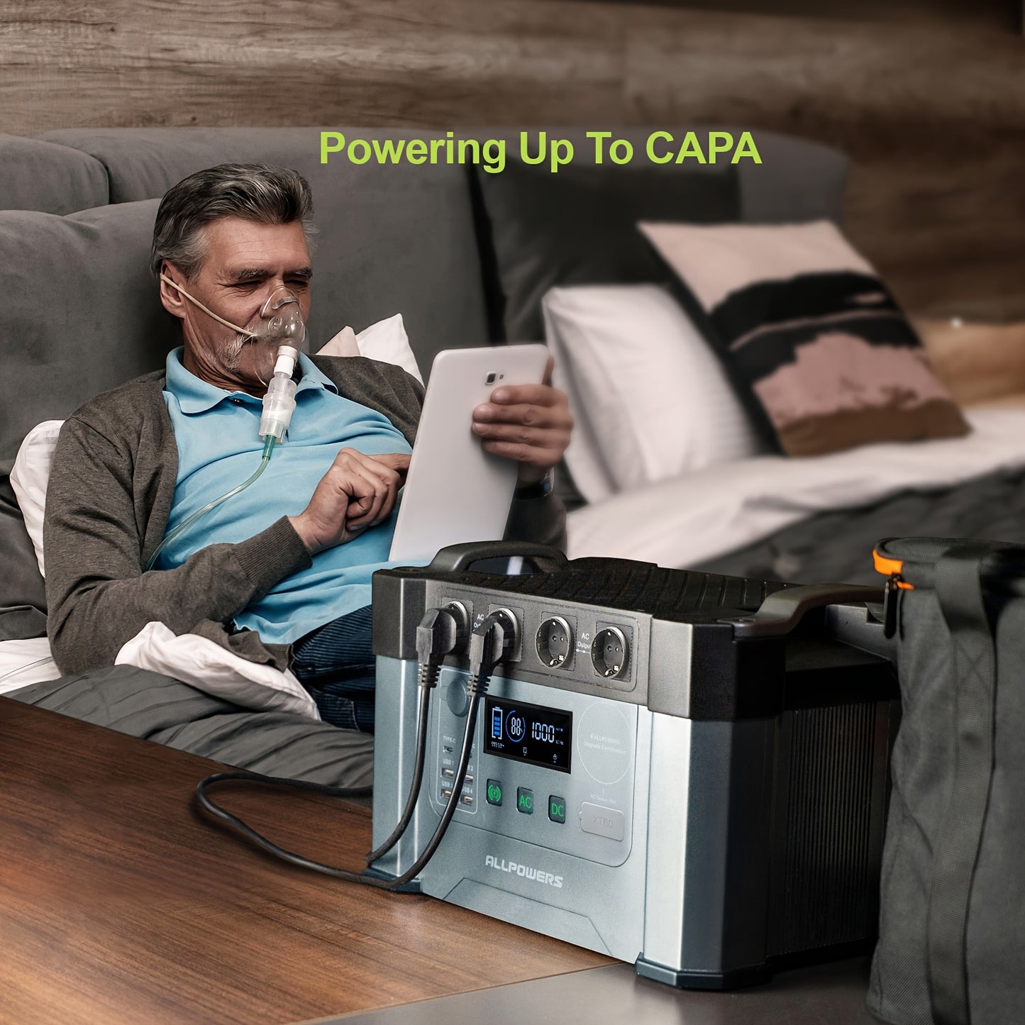 ALLPOWERS S2000 Pro Solar Power Station With SP033 Panel Included, 2400W MPPT Portable Power Station With 1pc 200W Foldable Solar Panel, Solar Backup Power For RV Van House Outdoor Camping