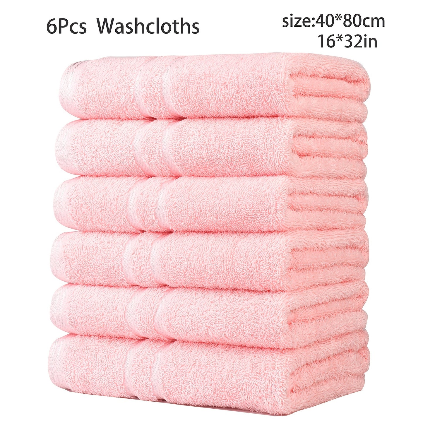 DIJOA 6-Pack Pure Cotton Towel Set, Face Wash Towels Hand Towels Bathroom Towels Lightweight Quick-Dry 40cm X 80cm 400GSM, Holiday Gift Sports Outdoor Beauty Towels Japanese Korean European Style