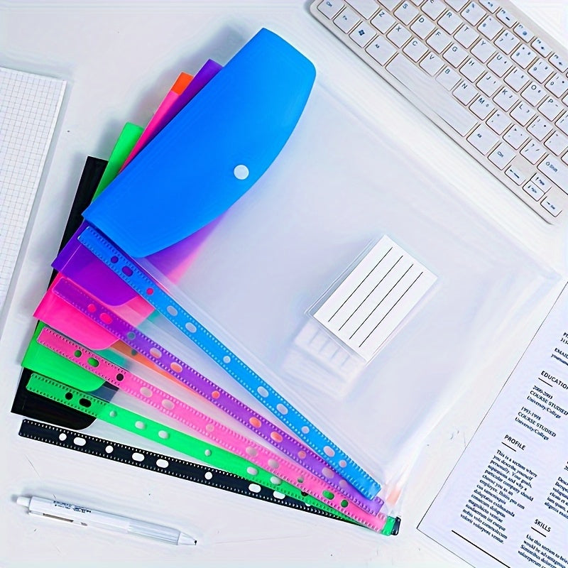 Embalagem com 12 Pastas Expansíveis A4 - Pastas com 11 Argolas e Fecho de Botão, Organizador de Documentos em PP Resistente para Escola/Escritório/Viagens/Halloween