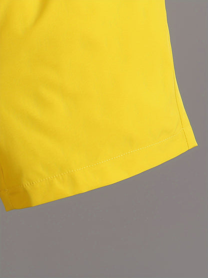 Boys' Summer Fashion Street Shirt Three-piece Set Only Selling Hats, Shirts and Shorts, Perfect for Outdoor