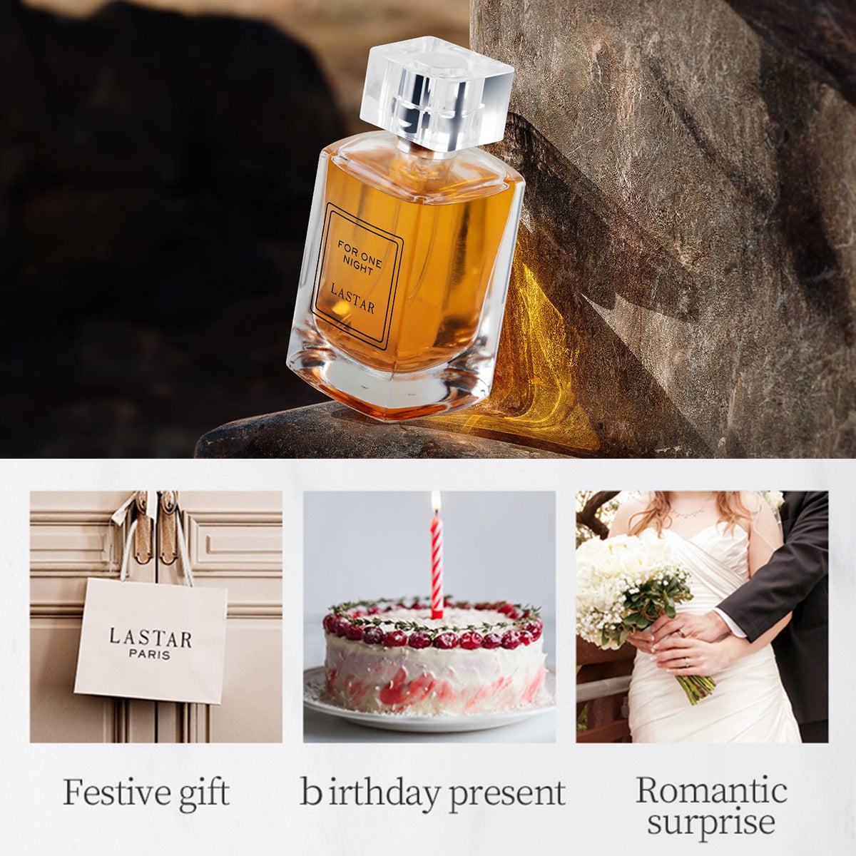 LASTAR Pheromone Long Lasting Perfumes, 100ml/3.38fl.oz Travel Size Fragrances, Eau De Parfum for Women And Men, Cream, Vanilla, Patchouli, Orange Blossom, Suitable for Father's Day, Mother's Day, Thanksgiving, Christmas, Hol