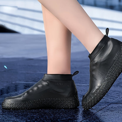 Capas para calçado para senhoras, cavalheiros e estudantes - Capas de silicone reutilizáveis, à prova de pó e antiderrapantes, ideais para a chuva.