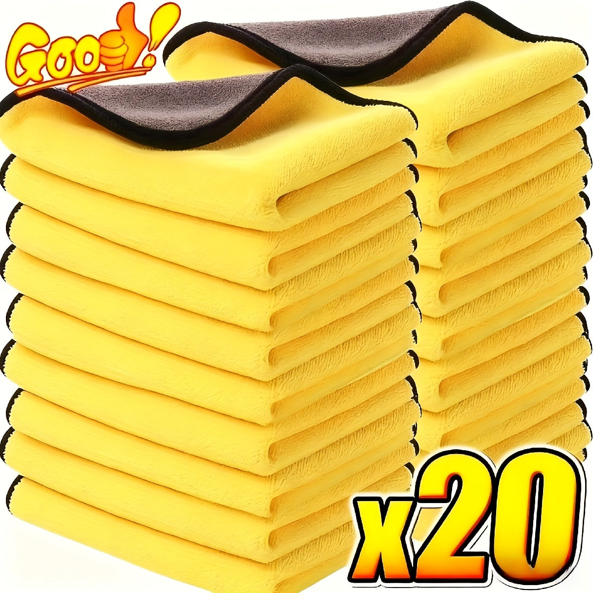 20/10 Microfiber Car Cleaning Towels, Car Wash Towels, Absorbent Dry Microfiber Cleaning Cloths, Car Wash Cleaning Cloths, Car Detailing - Father's Day Gift - Christmas - Halloween - Holiday Gifts