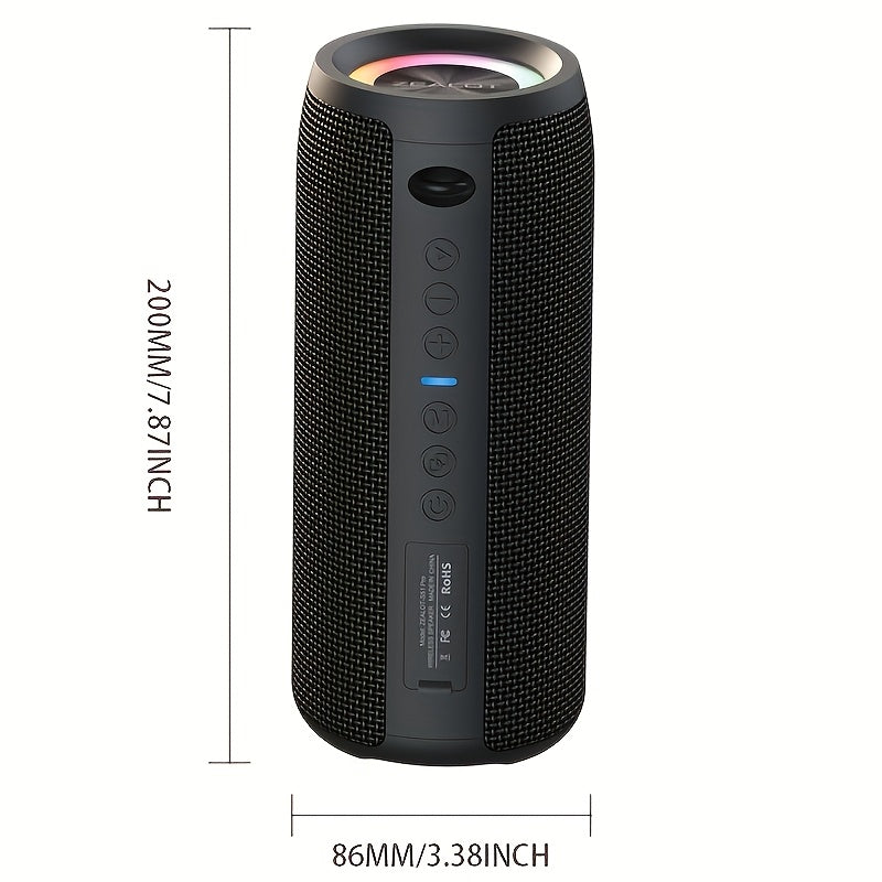 ZEALOT S51 Pro Wireless Speakers, Outdoor Portable Subwoofer Speaker, Wireless Speaker, Dual Pairing, 24 Hours Playtime Loud Stereo, Booming Bass, Charging Cable And Aux Cable, Connect with Mobile Phone/Tablet/TV, for Home, C