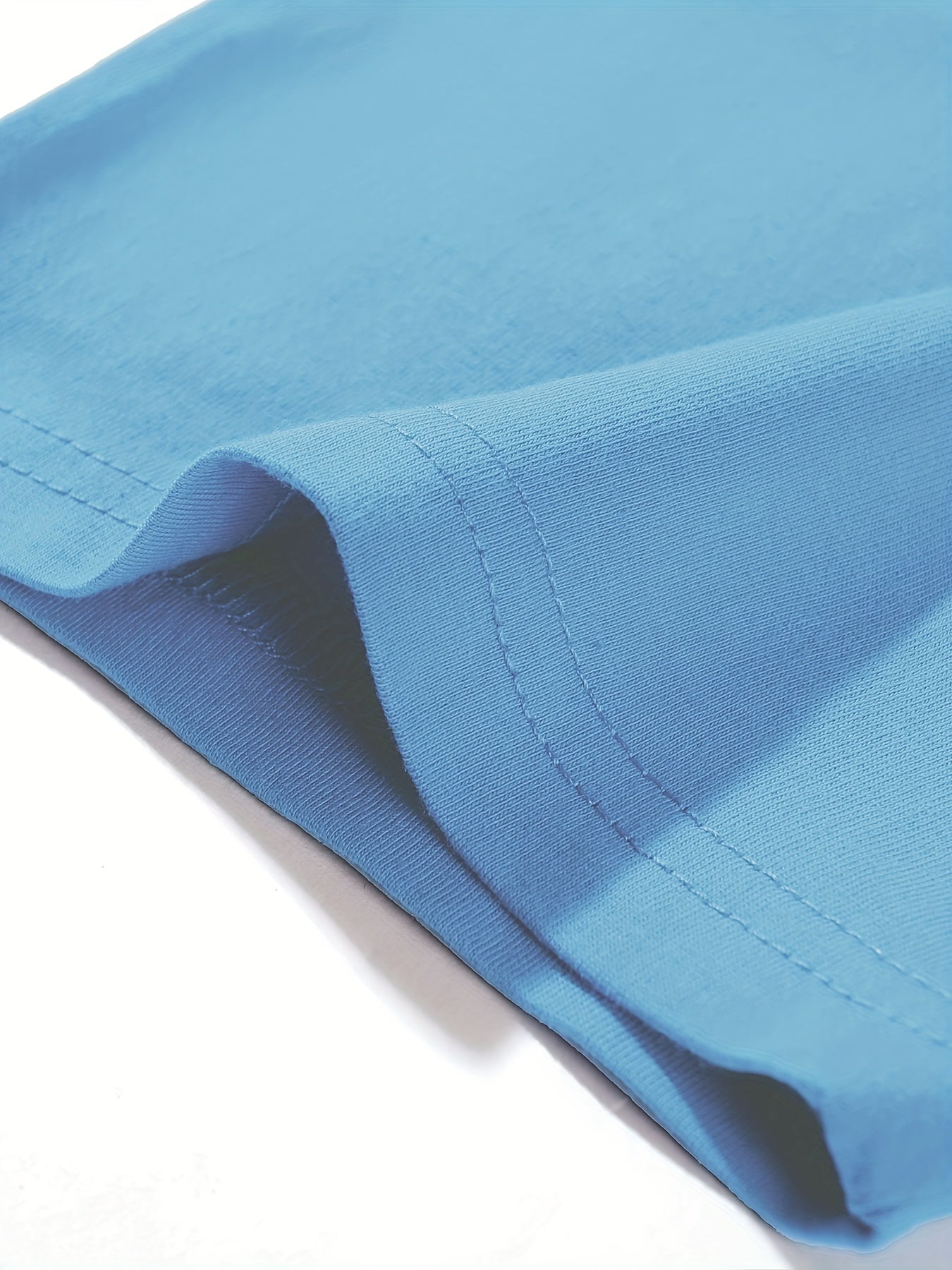 T-shirt infantil de cor sólida, blusa casual de manga curta, t-shirt infantil para o verão.