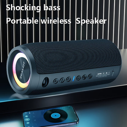 ZEALOT S51 Pro 40W Wireless Speakers - 16Hrs Playtime, Dual Pairing, Booming Bass, Waterproof IPX5, Portable with Handle, USB-C Charging, 7.2 Surround Sound, 40W Power, for Home, Car, Camping, Travel - Ideal Christmas Gift