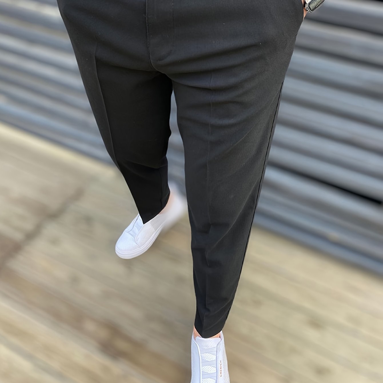 Classic Design Dress Pants, Men's Formal Solid Color Slightly Stretch Elegant Dress Pants For Spring Summer Business Banquet Dinner, Old Money Style