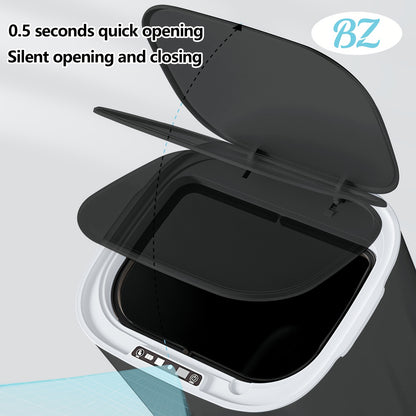 Large-sized contactless 26-liter induction kitchen trash can, commercial-grade automatic contactless smart trash can, automatic plastic bathroom smart trash can, smart dustbin, smart electric trash can suitable for office, be