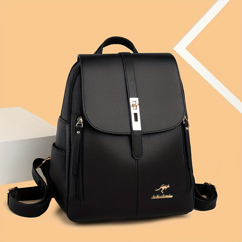 Logo Randomly Distributed New Style Versatile Women's Casual Large Capacity Simple Travel Short Distance Business Backpack Multifunctional Daily Commuting Shoulder Bag