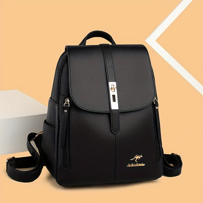 Logo Randomly Distributed New Style Versatile Women's Casual Large Capacity Simple Travel Short Distance Business Backpack Multifunctional Daily Commuting Shoulder Bag