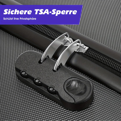 Hardshell Luggage Set Of 4pcs, With 360° Dual Spinner Wheels And Integrated Lock, Carry-on Luggage