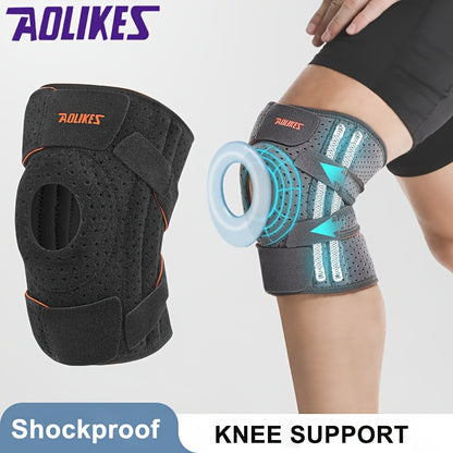 Adjustable Knee Brace Support - Breathable, Comfort Fit for Sports, Gray/Black, for Winter