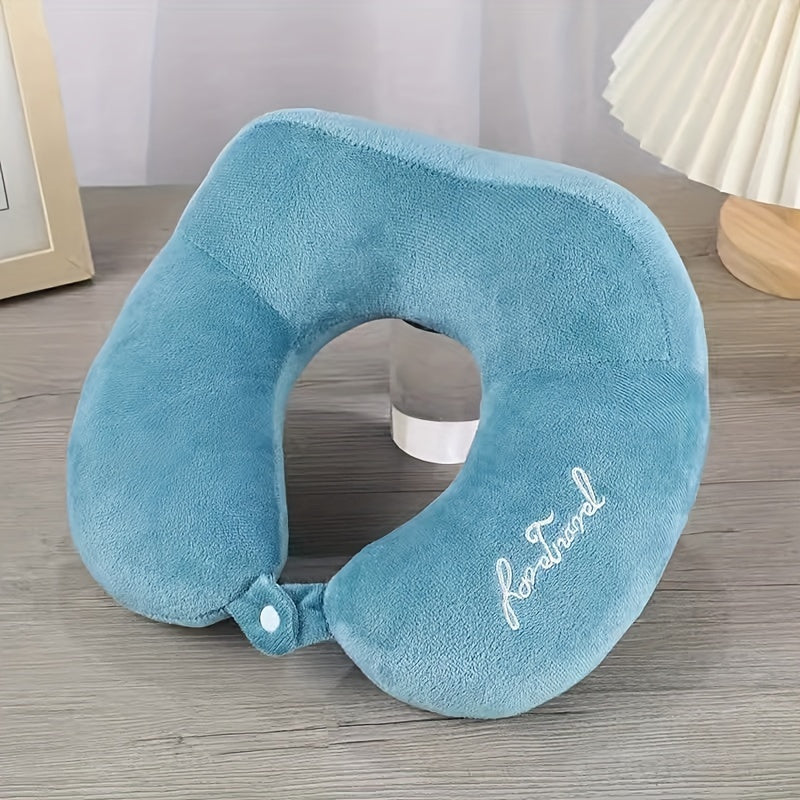 U-Shaped Neck Pillow Travel & Bed Pillow with Soft Cushioned, Portable Cervical Pillow for Side/Back Sleepers, Car, Airplane, Home Use - Multi-Color Options) - Hand Washable Filling, Medium-Firm, Ideal for Students & Traveler