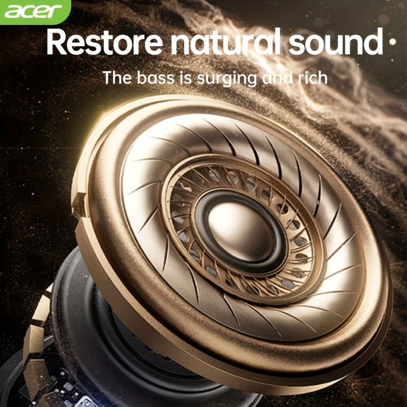 Acer OHR548 Wireless Headphones with 52dB Deep Sea Noise Reduction, In-Ear Design, Wireless 5, 4, Heavy Bass, No Sound Leakage, SSVP Extreme Digital Enhancement, Type-C Charging Case, Ultra-Long Standby, Touch Control, for Sm