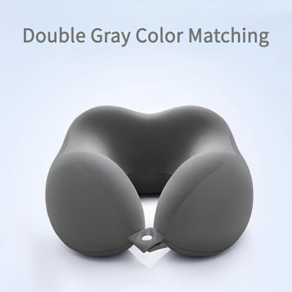 U-Shaped Neck Pillow for Travel & Office - Ergonomic Design, Medium Soft, Machine Washable, Black, Neck Pillow for Travel, Office Napping, and Relaxation, Relaxation Accessory, Modern Pillow, Comfortable Fit, Relaxation, Neck