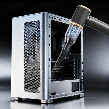 Cordless Car Vacuum Cleaner with USB Charging, One-Button Operation & 4-in-1 Function (Suction, Water Blending, Blow, Vacuum, Clean) - Wireless Handheld Vacuum with 4-in-1 Nozzle, Portable Vacuum for Home/Car Use, Cordless Ca