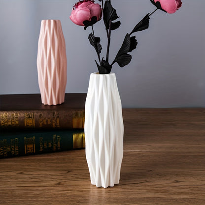1pc, Nordic Plastic Vase, Creative Modern Vases, Nordic Style Flower Arrangement, Simple Flower Vases Decor, Scene Decor, Room Decor, Wedding Supplies, Wedding Favors (Flowers Not Included)