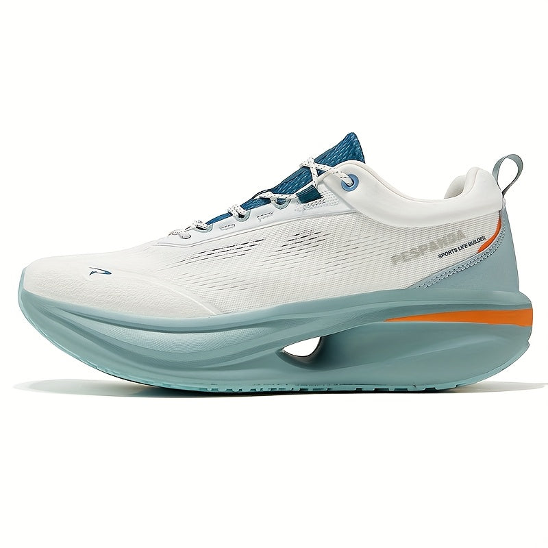 Unisex Professional Running Shoes - Lightweight Breathable Design with Stability Support, All-Season Low-Top Sneakers for Gym, Hiking, Commuting & Outdoor Activities - White & Orange Accents, Gym Shoes, Hiking Footwear, Moder