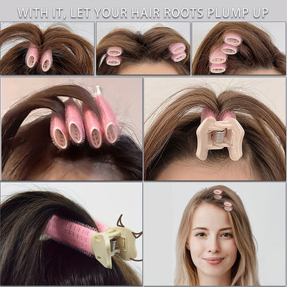 4pcs/set Volumizing Hair Root Rollers Fluffy Air Bangs Tools Heartless Hair Curlers DIY Hair Styling Accessories For Women And daily use