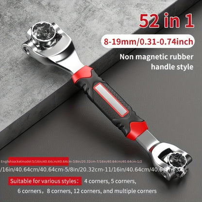 52-in-1 Socket Wrench Set with Non-Slip Grip & Rotating Design - Durable, Easy-to-Use for Various Tasks