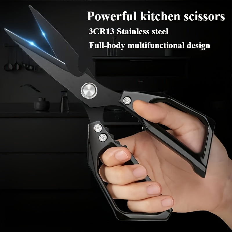 1/2 Stainless Steel Kitchen Shears, Chicken Bone Clippers, Ultra Sharp Heavy-Duty Corrosion-Resistant Poultry Scissors with Multi-Purpose Meat Cutting Blade for Easy, Chicken Meat And Bone Cutting - Rustproof Coating