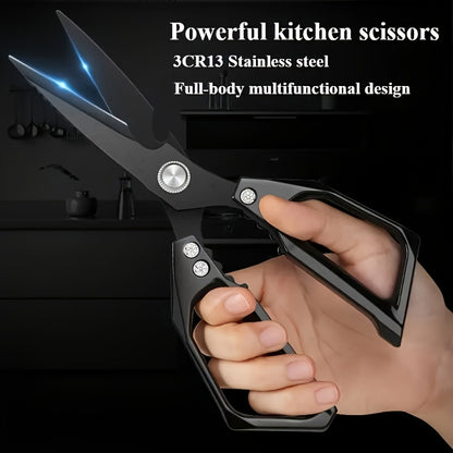 1/2 Stainless Steel Kitchen Shears, Chicken Bone Clippers, Ultra Sharp Heavy-Duty Corrosion-Resistant Poultry Scissors with Multi-Purpose Meat Cutting Blade for Easy, Chicken Meat And Bone Cutting - Rustproof Coating